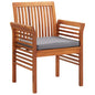 Garden Dining Chairs With Cushions 4 Pcs Solid Wood Acacia