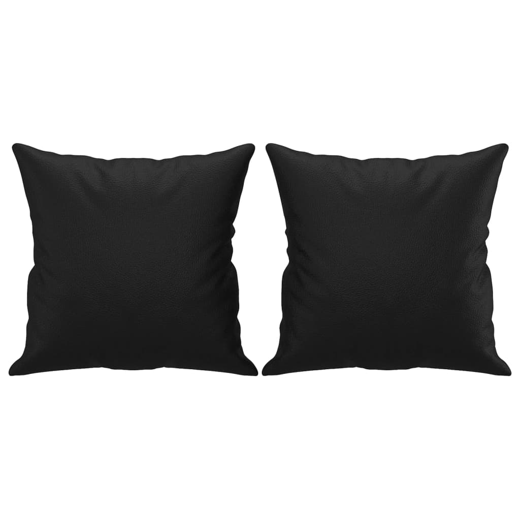 Throw Pillows 2 Pcs 40X40 Cm Faux Leather