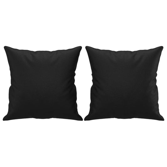 Throw Pillows 2 Pcs 40X40 Cm Faux Leather