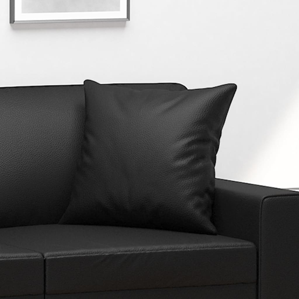 Throw Pillows 2 Pcs 40X40 Cm Faux Leather