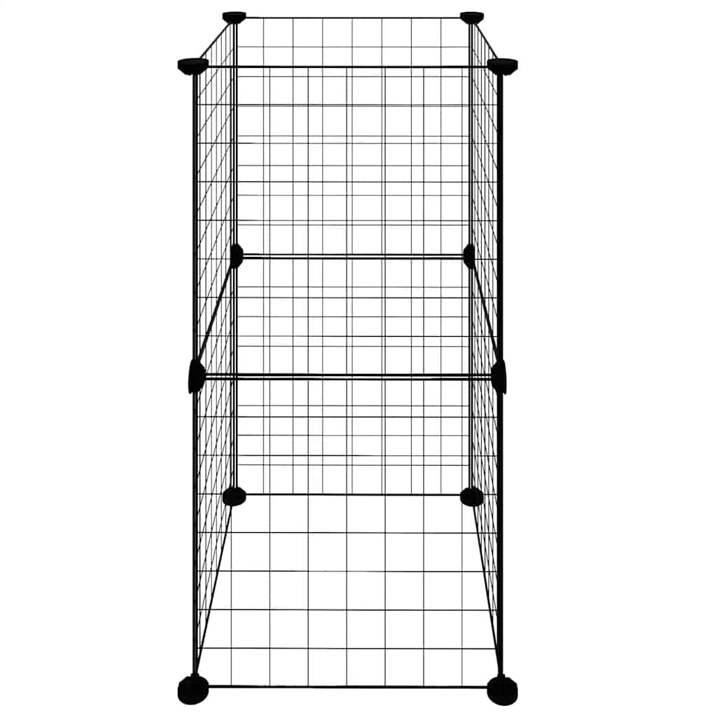 8-Panel Pet Cage Black 35X35 Cm Steel
