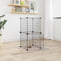 8-Panel Pet Cage Black 35X35 Cm Steel
