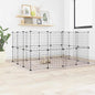 8-Panel Pet Cage Black 35X35 Cm Steel