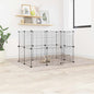8-Panel Pet Cage Black 35X35 Cm Steel