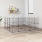 8-Panel Pet Cage Black 35X35 Cm Steel