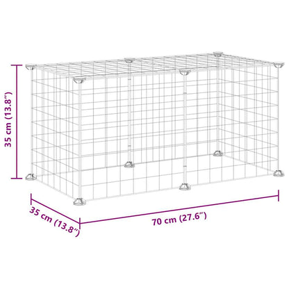8-Panel Pet Cage Black 35X35 Cm Steel