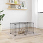8-Panel Pet Cage Black 35X35 Cm Steel