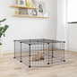 8-Panel Pet Cage Black 35X35 Cm Steel