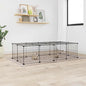 8-Panel Pet Cage Black 35X35 Cm Steel