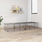 8-Panel Pet Cage Black 35X35 Cm Steel