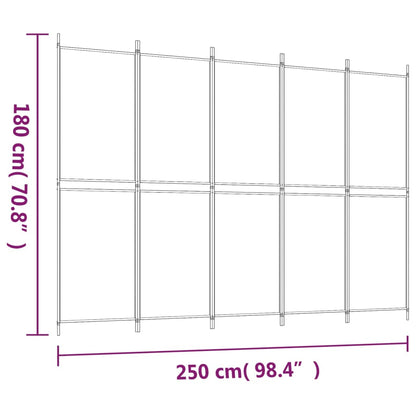 5-Panel Room Divider Fabric