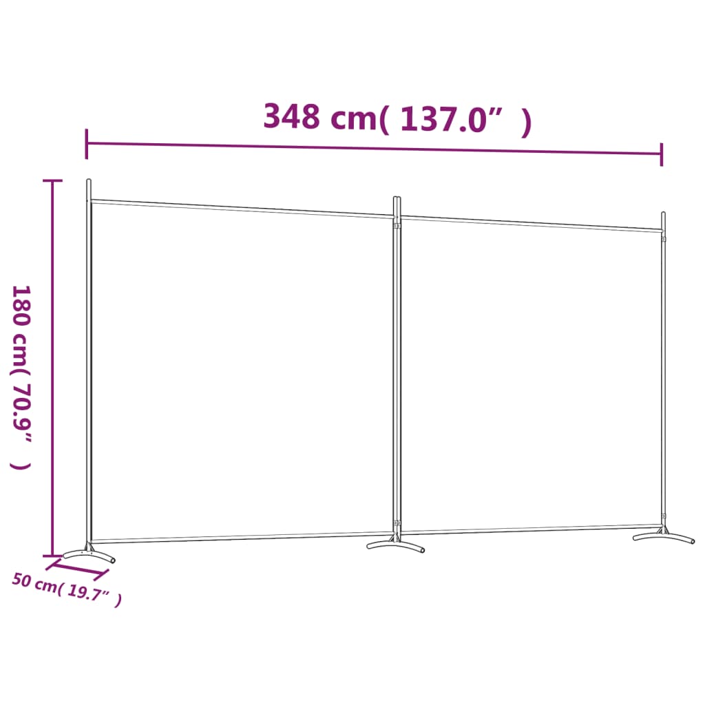 2-Panel Room Divider Fabric