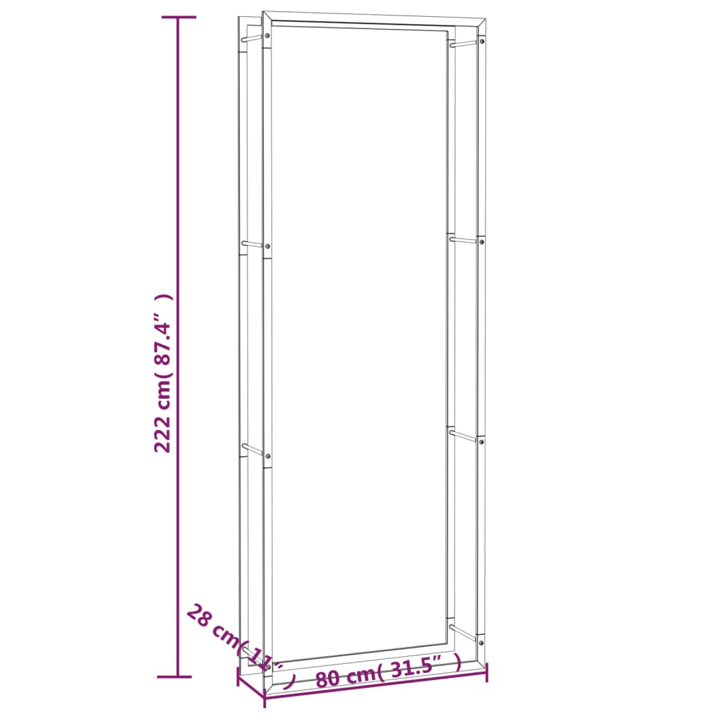Firewood Rack Matt Steel
