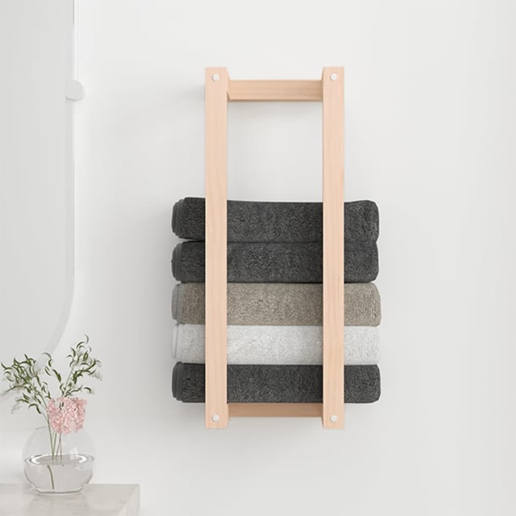 Towel Rack Solid Wood Pine