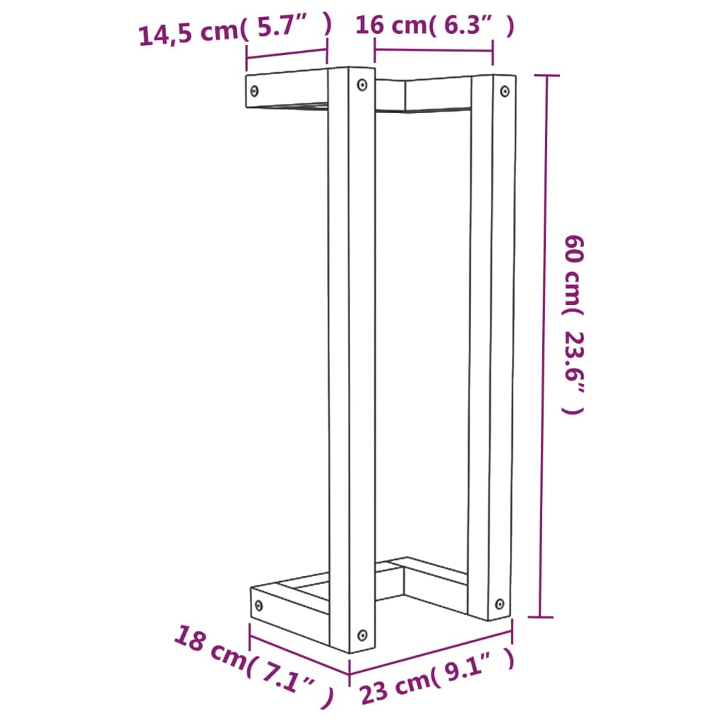 Towel Rack Solid Wood Pine