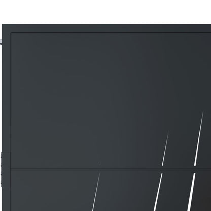 Garden Gate Anthracite Steel Grass Design