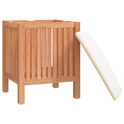 Bathroom Stool 40.5X40X52 Cm Solid Wood Walnut
