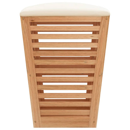 Bathroom Stool 40.5X40.5X56 Cm Solid Wood Walnut