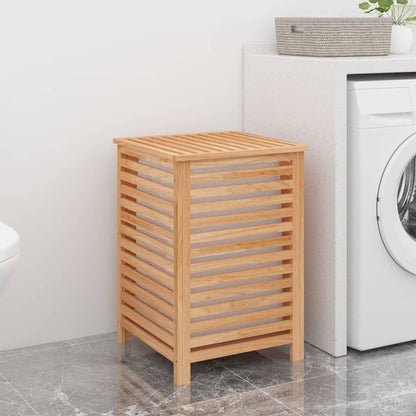 Laundry Basket 45X45X65 Cm Solid Wood Walnut