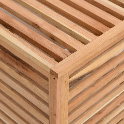 Laundry Basket 45X45X65 Cm Solid Wood Walnut