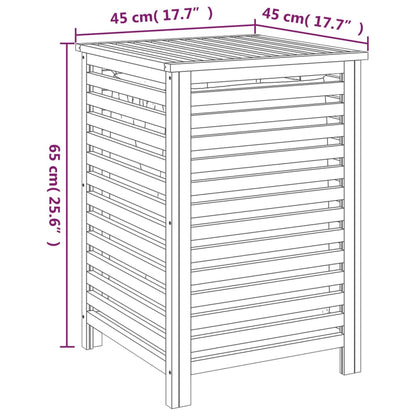 Laundry Basket 45X45X65 Cm Solid Wood Walnut