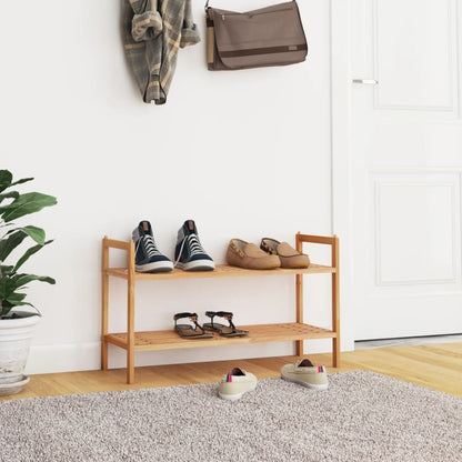 Shoe Racks 2 Pcs 69X27X41 Cm Solid Wood Walnut