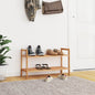 Shoe Racks 2 Pcs 69X27X41 Cm Solid Wood Walnut