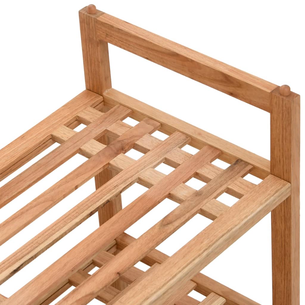 Shoe Racks 2 Pcs 69X27X41 Cm Solid Wood Walnut