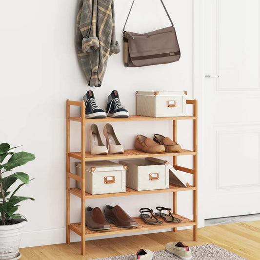 Shoe Racks 2 Pcs 69X27X41 Cm Solid Wood Walnut