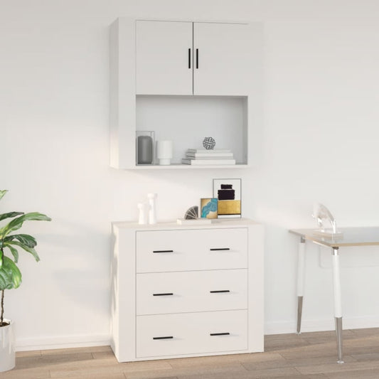 Wall Cabinet 80X33X80 Cm Engineered Wood
