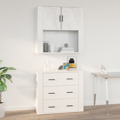 Wall Cabinet 80X33X80 Cm Engineered Wood