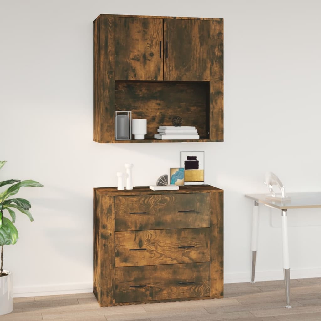 Wall Cabinet 80X33X80 Cm Engineered Wood