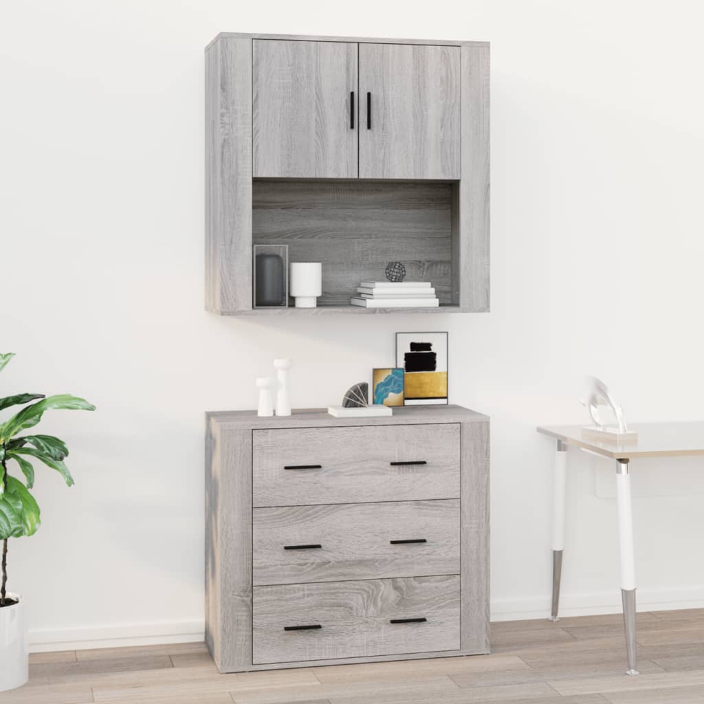 Wall Cabinet 80X33X80 Cm Engineered Wood