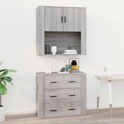 Wall Cabinet 80X33X80 Cm Engineered Wood