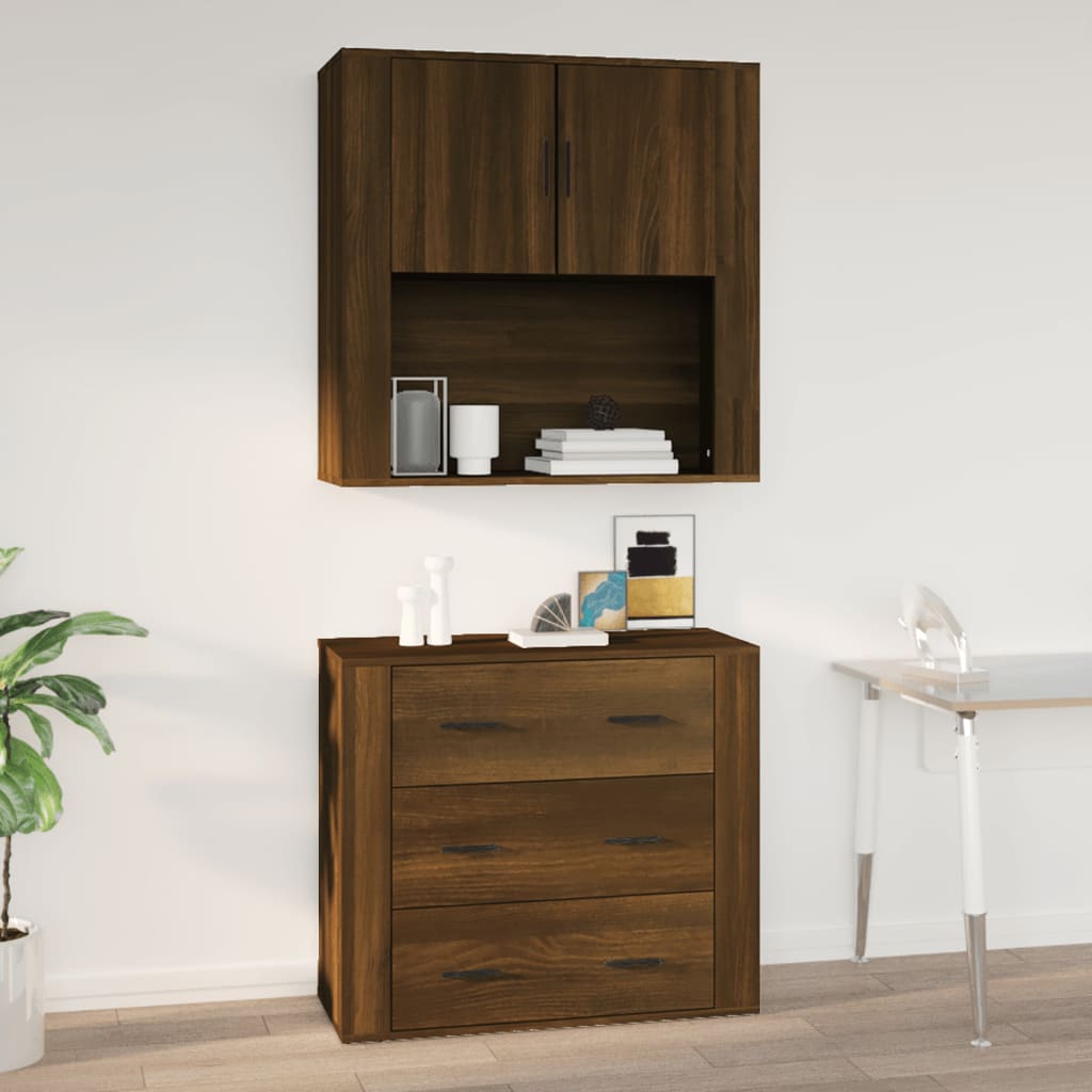 Wall Cabinet 80X33X80 Cm Engineered Wood