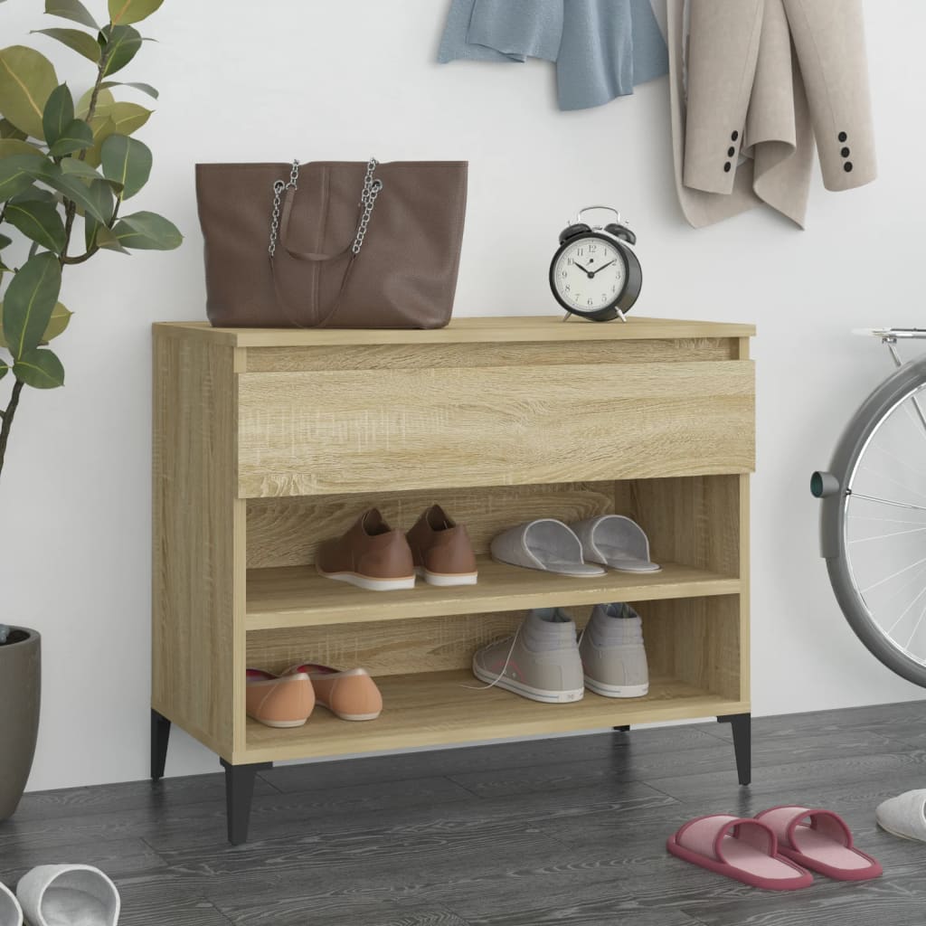 Shoe Cabinet 70X36X60 Cm Engineered Wood