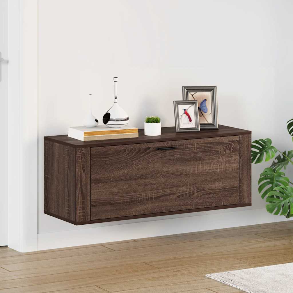 Wall Shoe Cabinet 100X35X38 Cm Engineered Wood