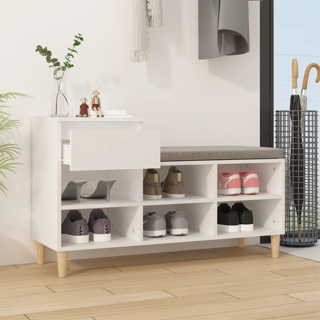 Shoe Cabinet 102X36X60 Cm Engineered Wood