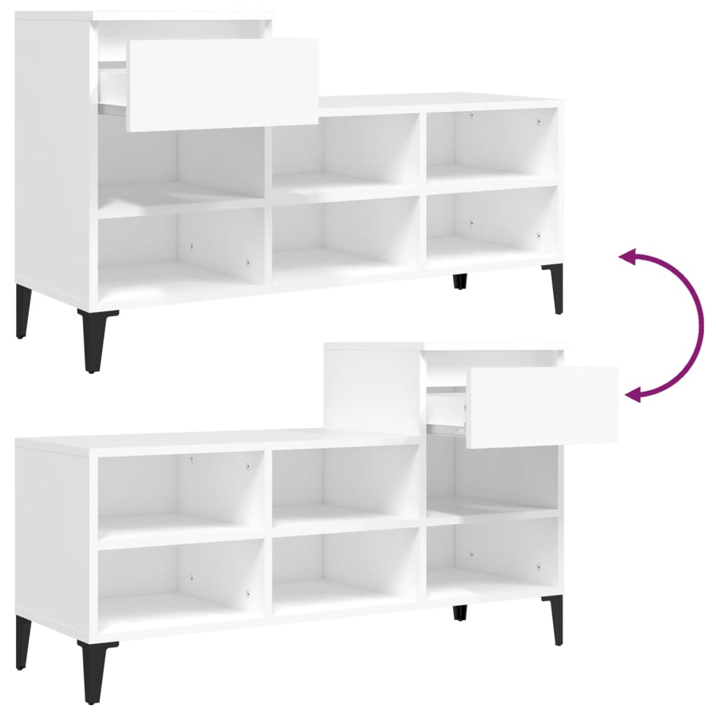 Shoe Cabinet 102X36X60 Cm Engineered Wood