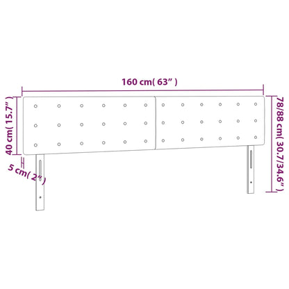 Led Headboard 160 Cm Faux Leather