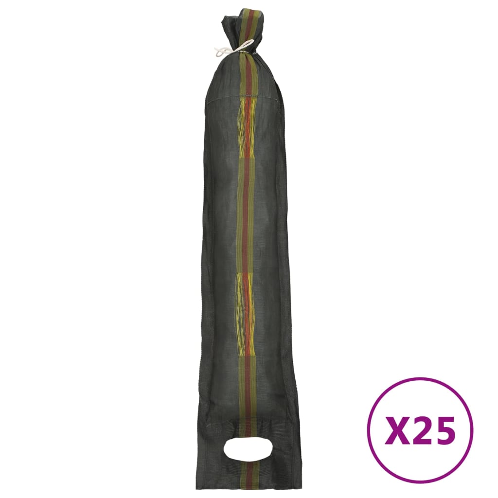 Sandbags 25 Pcs Dark Green 103X25 Cm Hdpe