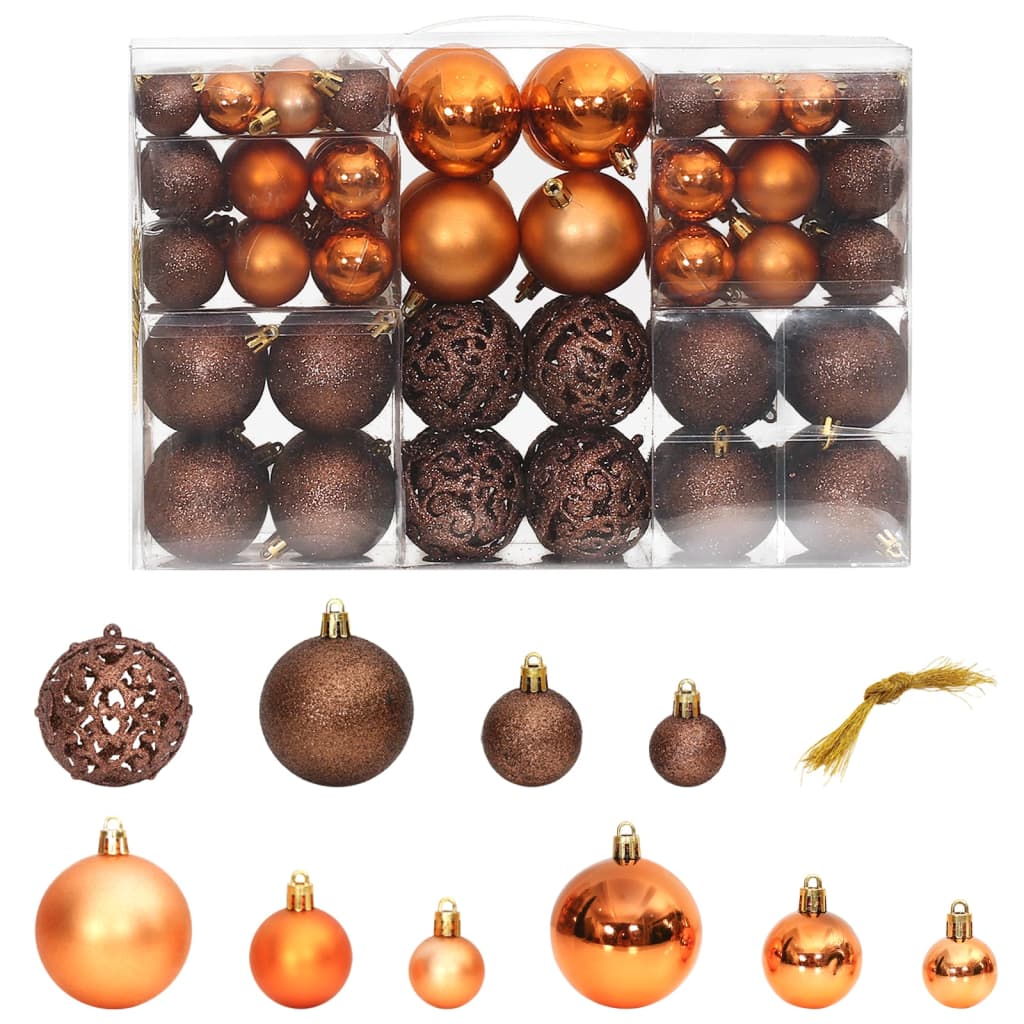 100 Piece Christmas Ball Set 3/4/6 Cm