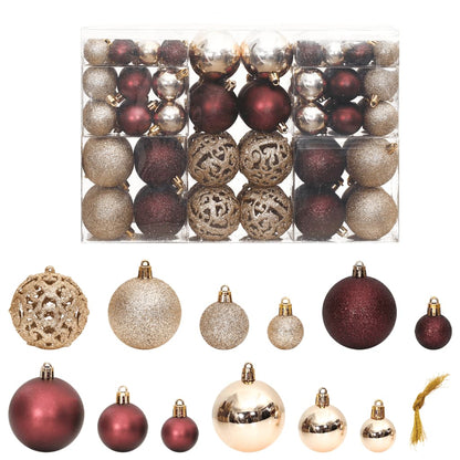 100 Piece Christmas Ball Set 3/4/6 Cm