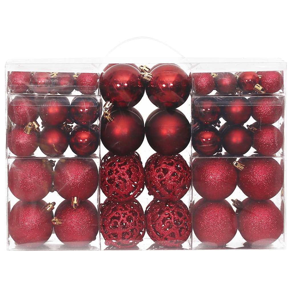 100 Piece Christmas Ball Set 3/4/6 Cm