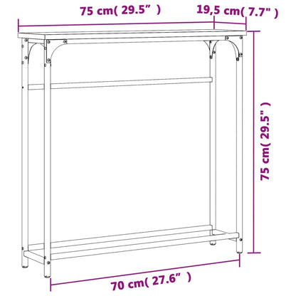 Console Table 75X19.5X75 Cm Engineered Wood