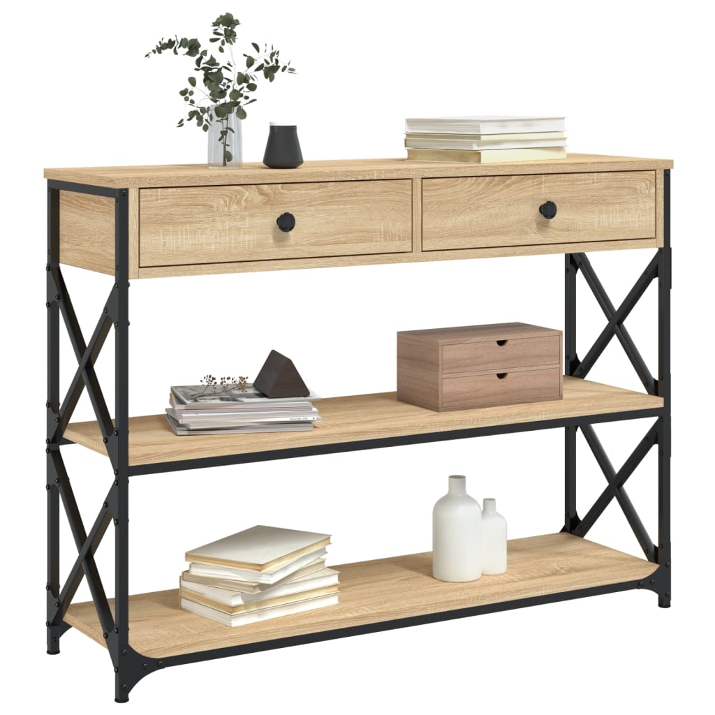 Console Table 100X28X75 Cm Engineered Wood