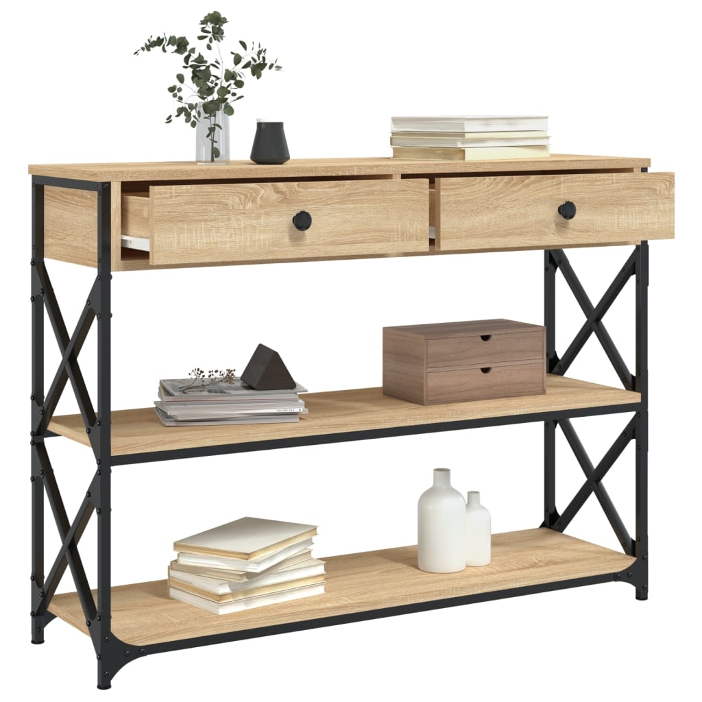 Console Table 100X28X75 Cm Engineered Wood
