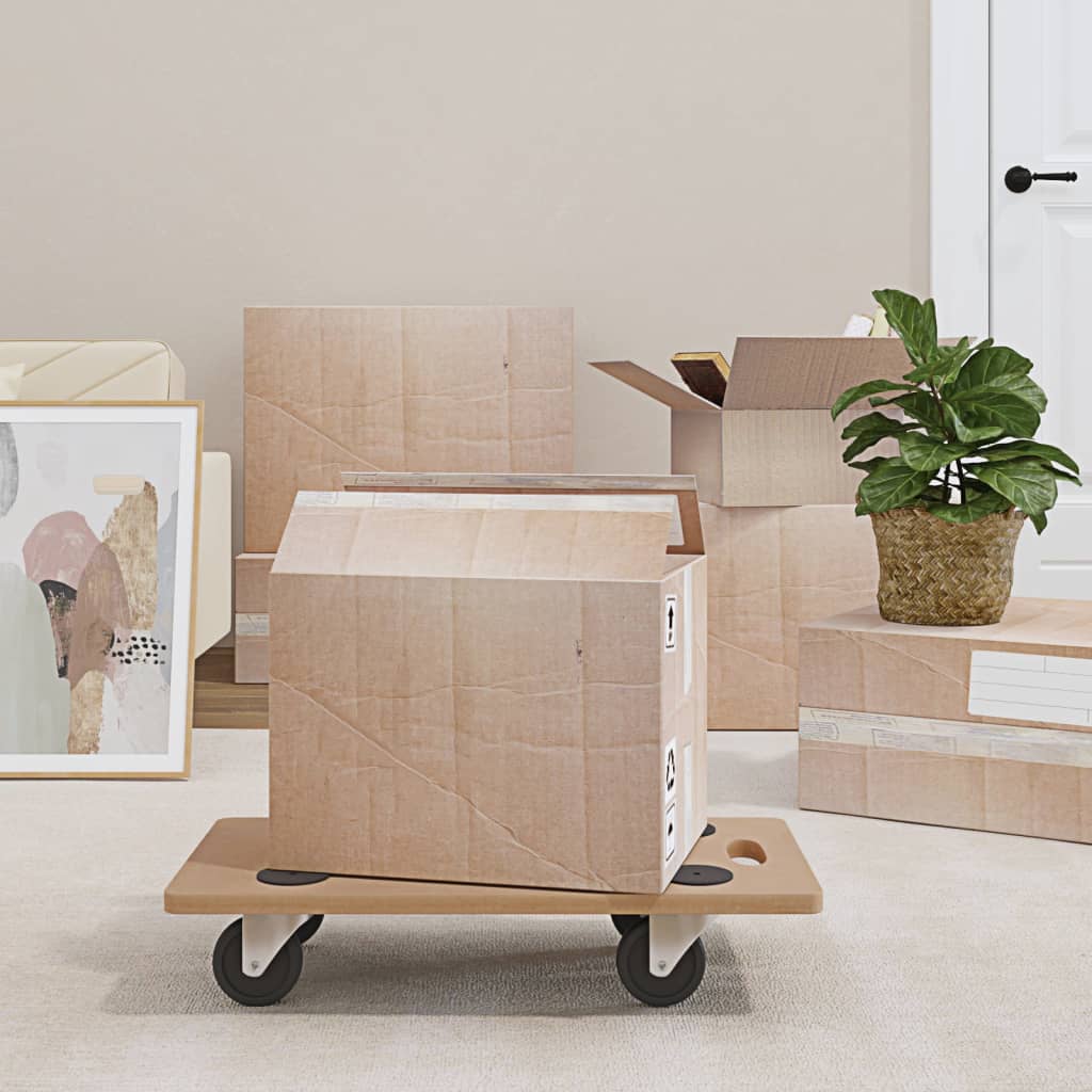 Dolly Trolleys 6 Pcs Round Engineered Wood