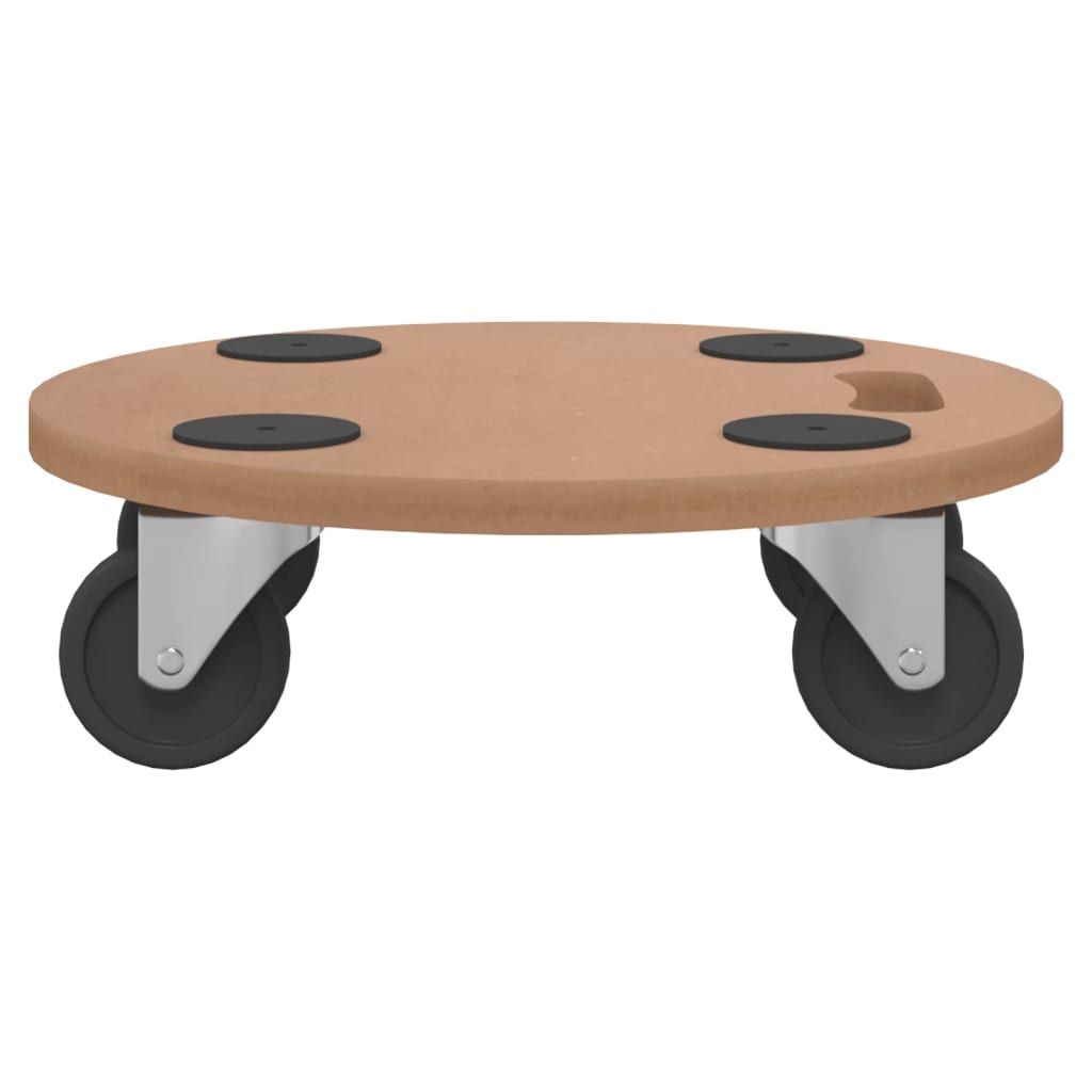 Dolly Trolleys 6 Pcs Round Engineered Wood