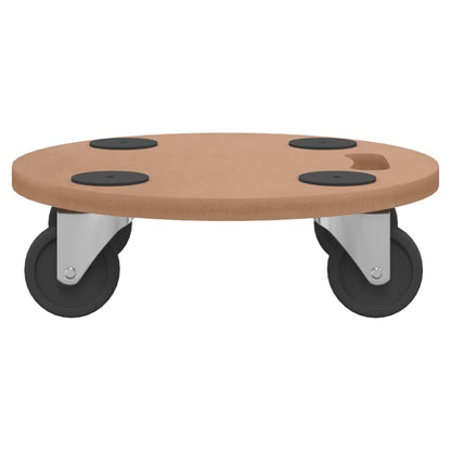 Dolly Trolleys 6 Pcs Round Engineered Wood